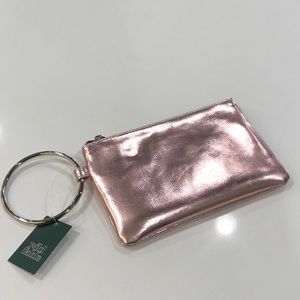 NWT Metallic Pink Wristlet
